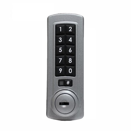 Lockey Lockey: GE370 Gemini Electronic Keypad Combination Cabinet Lock - Silver - Vertical LK-GE370-S-V